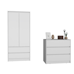 Juego de dormitorio de 2 piezas Lewes, color blanco - Product Image 5