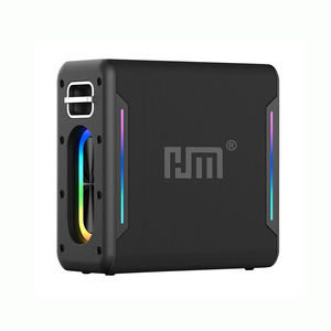 新しいポータブルワイヤレスBluetoothカラオケスピーカー、マイク付きステレオスーパーバスウーファーアクティブBTサブウーファーRGBライトパーティースピーカー - Product Image 2