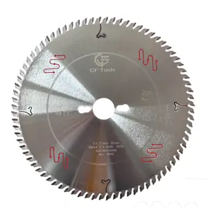 Minimum noise level carbide blade with glued silencer saw blade for wood veneer