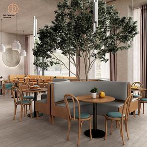 Juego de restaurante occidental de madera maciza personalizado, casa de té, postre, Hamburguesa de leche, tienda de fideos y olla caliente, combinación de silla y Mesa - Product Image 3