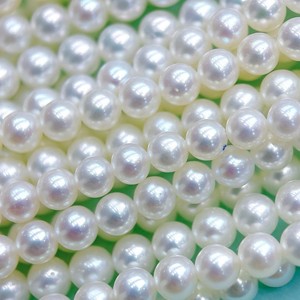 Collier en perles de gourde d'eau douce naturelles très vendues, 3-4 mm, cercle presque parfait, forte luminosité, légers défauts, vente en gros - Product Image 3