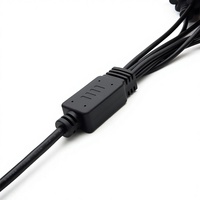 Cable de puerto serie DB9 macho personalizado de fábrica para equipos de control industrial con revestimiento de PVC y conductor de cobre estañado