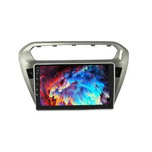 9 Inci Mobil Video Player Radio Android 10.0 Mobil DVD untuk Citroen Elysee Peugeot 301 2014-2019 Naving GPS