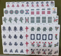 Tuiles de Mahjong Shenji sur mesure en mélamine style jade, à thème dessin animé, emballage en boîte PVC entièrement personnalisable pour jeux d'échecs