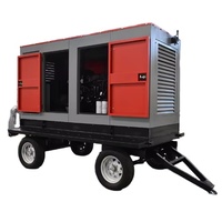 Groupe électrogène diesel mobile refroidi par eau monté sur remorque 200kW/300KW 200A 1800 tr/min ATS Puissance personnalisable