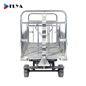 Plataforma de camión de equipaje de aleación de aluminio de 4 ruedas, carrito de equipaje de aeropuerto, carros de equipaje de línea aérea, carrito de equipaje de servicio pesado - Product Image 3