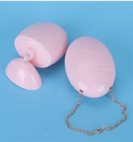 Flacon cosmétique personnalisé en PP rose de 50 ml en forme d'œuf, pot à presser pour crème solaire avec bouchon à vis pour soins de la peau, crème pour les yeux, masque facial