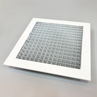 Grille de ventilation carrée moderne en aluminium pour plafond, diffuseur d'air durable pour systèmes CVC