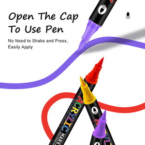 Nghệ Thuật 120 Màu Sắc Tip Kép Acrylic Đánh Dấu Bàn Chải Bút Sơn Trẻ Em Người Lớn Nghệ Sĩ Tốt Điểm Màu Acrylic Đánh Dấu - Product Image 3