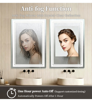Interrupteur tactile à 3 boutons DC12V pour miroir LED de salle de bain, anti-buée, variateur de lumière, commande de miroir intelligent