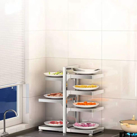 Estante de almacenamiento de cocina de acero inoxidable, estante de almacenamiento de utensilios de cocina ajustable de varias capas, estante de almacenamiento multifuncional para el hogar
