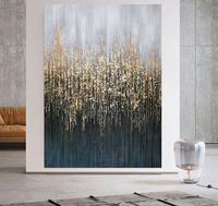 Commande en gros personnalisée, œuvre d'art de luxe pour hôtel boutique, peinture abstraite haut de gamme pour projet de chambre d'hôtel de chaîne internationale cinq étoiles