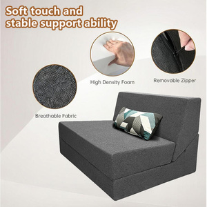 Gấp sofa giường kích thước duy nhất với gối bộ nhớ bọt chuyển đổi ngủ ghế sàn ghế <span class=keywords><strong>futon</strong></span> lười biếng cho phòng khách - Product Image 4