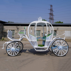 Carruaje de Calabaza, Carruaje Tirado por Caballos, Carruaje de Calabaza de Estilo Europeo Confortable para Bodas, Carruaje de Calabaza Eléctrico para Turismo - Product Image 4