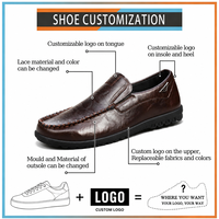 Chaussures à enfiler pour hommes en cuir PU moulé par injection, bout rond, noires, pour un usage quotidien, décontractées, écologiques