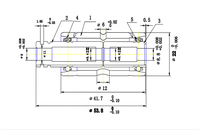 Roulement de turbine hybride céramique à billes pleines GT28R GT30 GT35 pour turbocompresseur, taille intérieure 8 mm