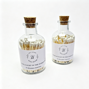 Fósforos de Segurança Longos e Sólidos de Madeira com Rolha de Cortiça em Garrafa de Vidro Transparente Personalizada para Velas Aromáticas e Banheiro - Product Image 6