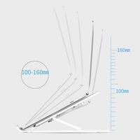 Support universel pliable en métal pour ordinateur portable et tablette avec base relevable, dissipation thermique et design ergonomique