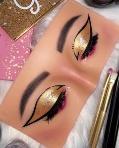 Nouveau 3D Silicone Maquillage Des Yeux Du Visage Exercice Conseil Simulation Réutilisable Véritable Peau Maquillage Du Visage Modèle De Formation - Product Image 2