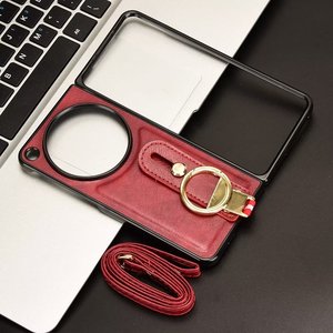 Étui de protection multifonctionnel en cuir PU avec dragonne pour <span class=keywords><strong>Oppo</strong></span> Find N3/OnePlus Open – <span class=keywords><strong>Coque</strong></span> arrière en cuir - Product Image 2