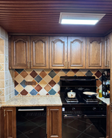 Ensembles complets de cuisines modernes en bois massif de chêne américain de luxe, prêts à assembler, avec panneaux en contreplaqué, marque Hardworking