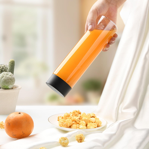 Bouteille d'eau minérale en plastique transparente sans BPA de style Voss, personnalisée en usine, 400 ml, 500 ml, 16 oz, cylindrique, vide, en PET, pour jus et boissons - Product Image 3