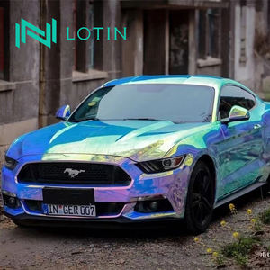 Film adhésif vinyle pour voiture, effet chrome arc-en-ciel blanc changeant de couleur, 1,52 x 18 m - Product Image 3