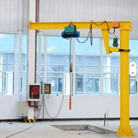 Mini-grue à flèche cantilever de 2 tonnes, rotation libre à 360 degrés, petite machine de levage pour la manutention de marchandises en atelier