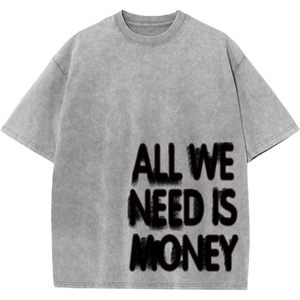 Weetiotio เสื้อยืดกราฟิกโอเวอร์ไซส์ผู้ชาย, เสื้อแนวสตรีทแวร์ผ้าฝ้ายฟอกสีกรดเสื้อเชิ้ตแนววินเทจ Y2K สไตล์ฮาราจูกุแนวกรันจ์น้ำหนัก200กรัม - Product Image 3