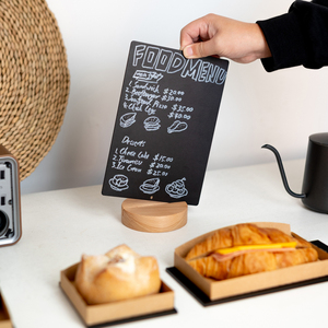 Pizarra pequeña, tablero de exhibición de publicidad escrito a mano vertical, estante, lista de precios de escritorio, cafetería, puesto de catering, señalización - Product Image 5