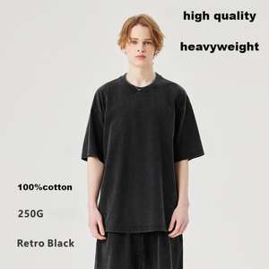 Wholesale Custom Logo Men's T <b>shirt</b> Sport <b>Oversize</b> Heavy Weight Gym Vintage Distressed Cotton Fabric Men's Short-Sleeved T <b>Shirt</b> - Product Image 2