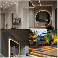 Lumière LED linéaire COB à haut lumen, DC24V, sans scintillement, 528 LED, bande lumineuse uniforme pour escalier, placard, mur, plafond, éclairage architectural