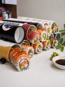 Scatola per Imballaggio Cilindrica con Etichetta Privata, Tubi di Carta Rotondi Resistenti all'Olio per Fast Food e <span class=keywords><strong>Sushi</strong></span> - Product Image 6