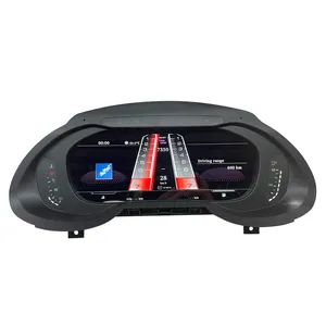 لوحة قيادة كراندو 12.3 بوصة LCD لسيارات أودي A4 A4L 2009 - 2017 مجموعة أدوات رقمية افتراضية LHD مع 1920x720 التوصيل والتشغيل
