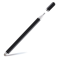 Stylet tactile personnalisé 2-en-1 avec pointe en fibre métallique et capuchon magnétique, compatible avec iPhone, iPad, tablette et autres appareils mobiles