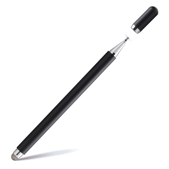 Custom 2-in-1 Metal Fiber Disc Tip Touch Screen Stylus Pen with Magnetic Cap Compatible for iPhone iPad Tablet Other Mobile
