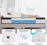 Matelas à ressorts ensachés indépendants avec gel rafraîchissant, tissu respirant et soutien dorsal, taille personnalisable