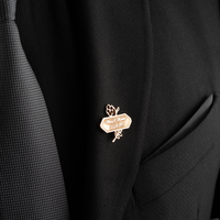 Haute tendance de la mode Ethos personnalisé personnalisé hommes et femmes gravé nom broches broches