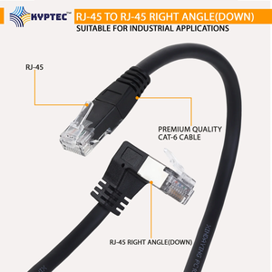 Câble Ethernet CAT6 GigE RJ45 à angle droit direction basse, câble réseau haute performance pour caméra industrielle - Product Image 6
