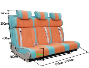 Asientos de Cuero de Lujo Cómodos para <span class=keywords><strong>Furgonetas</strong></span> DOS, Asiento Cama Plegable Compatible con Ford Transit <span class=keywords><strong>Mercedes</strong></span> <span class=keywords><strong>Sprinter</strong></span> - Product Image 2