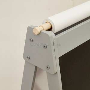 Chevalet pour enfants double face en bois, jouet de dessin pour enfants avec deux bacs de rangement - Product Image 6