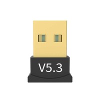 Adaptateur USB Bluetooth 5.3, récepteur et émetteur sans fil Bluetooth pour haut-parleur audio, souris, clavier - Portée de 10 m, sans pilote