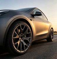 Rines Forjados de 1 Pieza 1910 19x10 5x114.3 64.1 Gris Metálico de 7 Radios, Estilo OEM para Tesla Model Y y Model 3