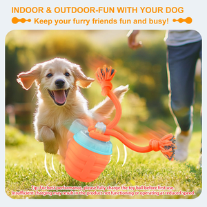 Juguete Inteligente de Lujo para Perros, Pelota Rodante Automática con Rotación de 360°, Sonido, Activación por Movimiento, Recargable por USB, de Silicona - Product Image 5