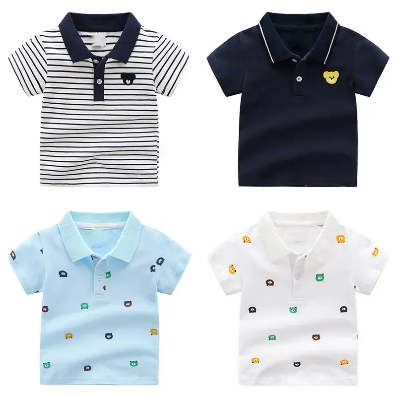 teng cai Boys short-sleeved summer new cartoon children's top short-sleeved T-shirt POLO shirt