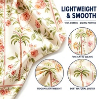 Tissu en satin de coton imprimé, léger et respirant, 100% coton pur, imprimé numériquement pour les accessoires des filles et des garçons
