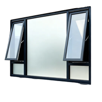 Ventanas Abatibles de Alta Gama Resistentes a Impactos con Vidrio Laminado de Seguridad para Casas en Zonas de Huracanes