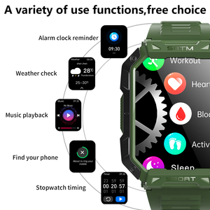 Nouvelle Montre Intelligente Robuste F307 Étanche IP67 de 2025 avec Grand Écran HD, Appels Sans Fil, Moniteur de Fréquence Cardiaque et d'Oxygène Sanguin, Compatible - Product Image 2