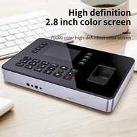 Machine de pointage biométrique par empreinte digitale avec écran couleur de 2,8 pouces, logiciel USB gratuit, horloge de pointage des employés pour le bureau
