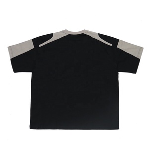 Impresión personalizada bordado Logo alta calidad contraste ajuste <span class=keywords><strong>urbano</strong></span> calle <span class=keywords><strong>estilo</strong></span> 100% algodón cuello redondo Regular Fit hombres camisas camiseta - Product Image 6
